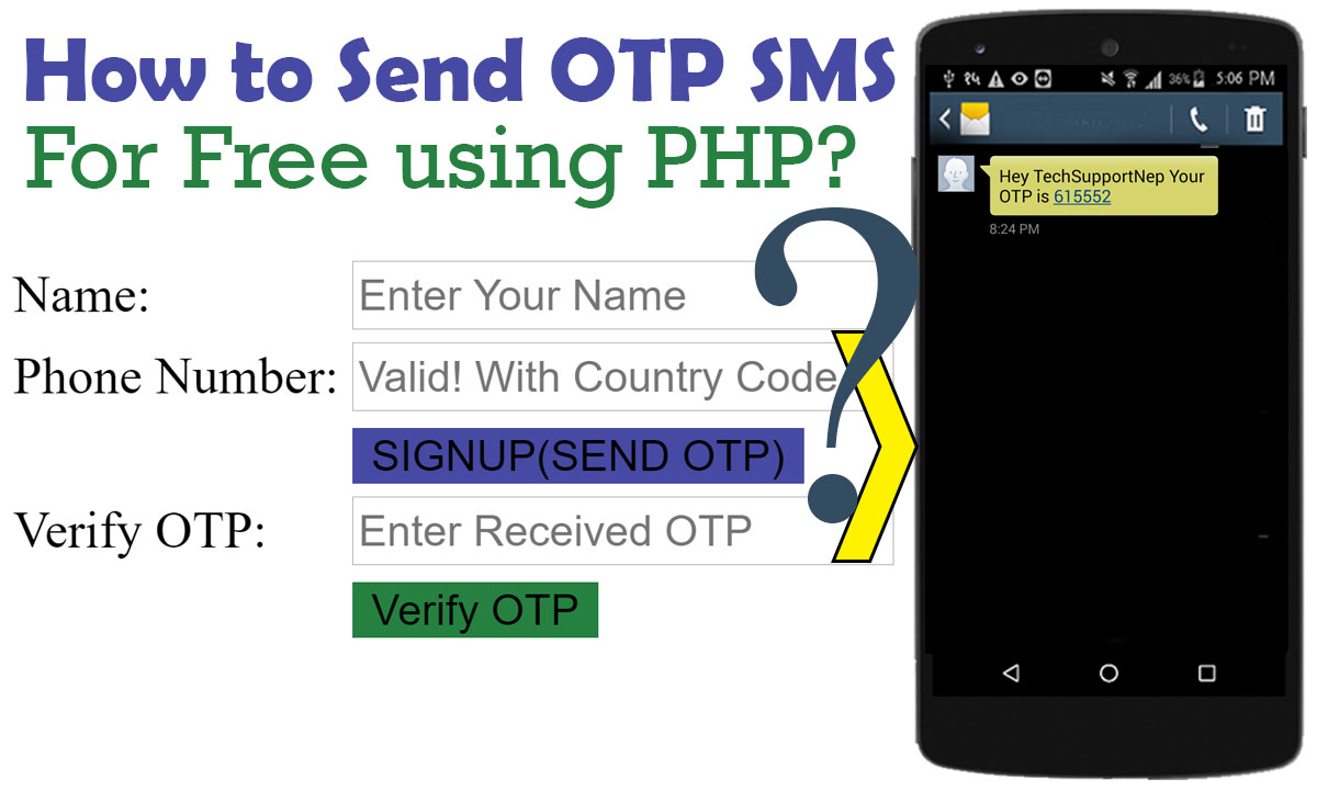 How To Generate And Send OTP SMS For Free Using PHP? | RunCodes